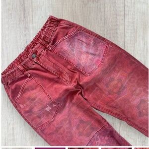 PILCRO Anthropologie The Trailblazer Paisley Patchwork Jogger Pants Distressed S